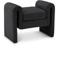  Color_Black -- Meridian Stylus Boucle Fabric Upholstered Bench IMAGE 1