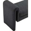  Color_Black -- Meridian Stylus Boucle Fabric Upholstered Bench IMAGE 5