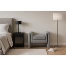  Color_Grey -- Stylus Grey Boucle Fabric Upholstered Bench IMAGE 2