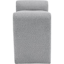  Color_Grey -- Stylus Grey Boucle Fabric Upholstered Bench IMAGE 4