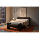  Color_Black -- Meridian Stylus Boucle Fabric Upholstered Bench IMAGE 2