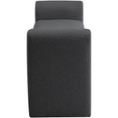  Color_Black -- Meridian Stylus Boucle Fabric Upholstered Bench IMAGE 4
