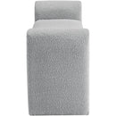  Color_Grey -- Stylus Grey Boucle Fabric Upholstered Bench IMAGE 4