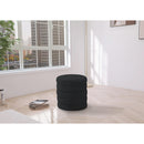  Color_Black -- Meridian Aphia Boucle Fabric Upholstered Stool IMAGE 2