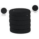  Color_Black -- Meridian Aphia Boucle Fabric Upholstered Stool IMAGE 4