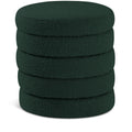  Color_Green -- Aphia Green Boucle Fabric Upholstered Stool IMAGE 1