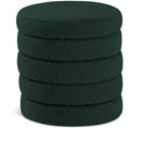  Color_Green -- Aphia Green Boucle Fabric Upholstered Stool IMAGE 1