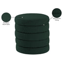  Color_Green -- Aphia Green Boucle Fabric Upholstered Stool IMAGE 4