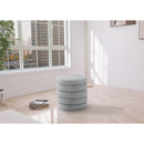  Color_Grey -- Aphia Grey Boucle Fabric Upholstered Stool IMAGE 2