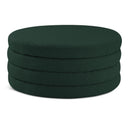  Manufacturer Color_Green -- Aphia Green Boucle Fabric Upholstered Ottoman IMAGE 1