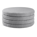  Manufacturer Color_Grey -- Aphia Grey Boucle Fabric Upholstered Ottoman IMAGE 1
