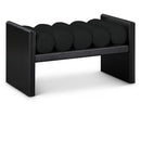  Color_Black -- Meridian Waverly Boucle Fabric Upholstered Bench IMAGE 1