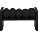  Color_Black -- Meridian Waverly Boucle Fabric Upholstered Bench IMAGE 3
