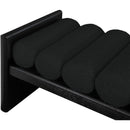  Color_Black -- Meridian Waverly Boucle Fabric Upholstered Bench IMAGE 6