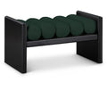  Color_Black/ Green -- Waverly Green Boucle Fabric Upholstered Bench IMAGE 1