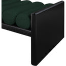  Color_Black/ Green -- Waverly Green Boucle Fabric Upholstered Bench IMAGE 5