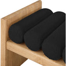  Color_Black/ Natural -- Meridian Waverly Boucle Fabric Upholstered Bench IMAGE 5