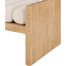  Color_Cream/ Natural -- Waverly Cream Boucle Fabric Upholstered Bench IMAGE 6