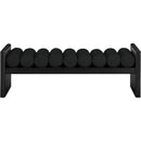  Color_Black -- Meridian Waverly Boucle Fabric Upholstered Bench IMAGE 3