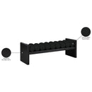  Color_Black -- Meridian Waverly Boucle Fabric Upholstered Bench IMAGE 8