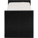  Color_Black/ Cream -- Waverly Cream Boucle Fabric Upholstered Bench IMAGE 4