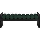 Color_Black/ Green -- Waverly Green Boucle Fabric Upholstered Bench IMAGE 3