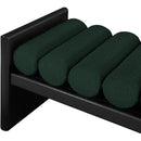  Color_Black/ Green -- Waverly Green Boucle Fabric Upholstered Bench IMAGE 5
