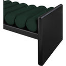  Color_Black/ Green -- Waverly Green Boucle Fabric Upholstered Bench IMAGE 6