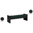  Color_Black/ Green -- Waverly Green Boucle Fabric Upholstered Bench IMAGE 8