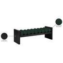 Meridian Waverly Green Boucle Fabric Bench IMAGE 8