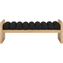  Color_Black/ Natural -- Meridian Waverly Boucle Fabric Upholstered Bench IMAGE 3