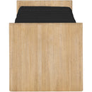  Color_Black/ Natural -- Meridian Waverly Boucle Fabric Upholstered Bench IMAGE 4