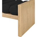  Color_Black/ Natural -- Meridian Waverly Boucle Fabric Upholstered Bench IMAGE 6