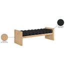  Color_Black/ Natural -- Meridian Waverly Boucle Fabric Upholstered Bench IMAGE 8