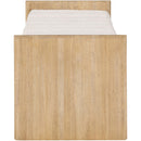  Color_Cream/ Natural -- Waverly Cream Boucle Fabric Upholstered Bench IMAGE 4