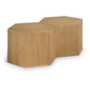  Meridian Eternal Natural Oak Wood 2 pc Modular Coffee Table IMAGE 1