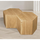  Meridian Eternal Natural Oak Wood 2 pc Modular Coffee Table IMAGE 2