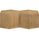  Meridian Eternal Natural Oak Wood 2 pc Modular Coffee Table IMAGE 3