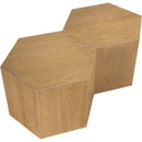  Meridian Eternal Natural Oak Wood 2 pc Modular Coffee Table IMAGE 5