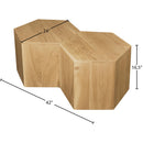  Meridian Eternal Natural Oak Wood 2 pc Modular Coffee Table IMAGE 8