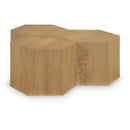  Meridian Eternal Natural Oak Wood 3 pc Modular Coffee Table IMAGE 1