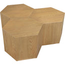  Meridian Eternal Natural Oak Wood 3 pc Modular Coffee Table IMAGE 5