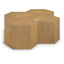  Meridian Eternal Natural Oak Wood 4 pc Modular Coffee Table IMAGE 1