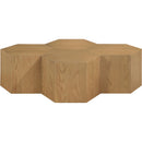  Meridian Eternal Natural Oak Wood 4 pc Modular Coffee Table IMAGE 3