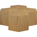  Meridian Eternal Natural Oak Wood 4 pc Modular Coffee Table IMAGE 4