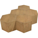  Meridian Eternal Natural Oak Wood 5 pc Modular Coffee Table IMAGE 5