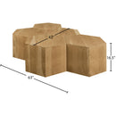  Meridian Eternal Natural Oak Wood 5 pc Modular Coffee Table IMAGE 8