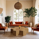  Meridian Eternal Natural Oak Wood 7 pc Modular Coffee Table IMAGE 2
