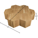  Meridian Eternal Natural Oak Wood 7 pc Modular Coffee Table IMAGE 7
