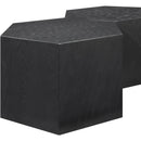  Meridian Eternal Black Oak Wood 2 pc Modular Coffee Table IMAGE 5
